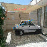تور شید سایبان 80 درصد کرم (ابعاد 3 در 5) دوردوزی شده و حلقه دار